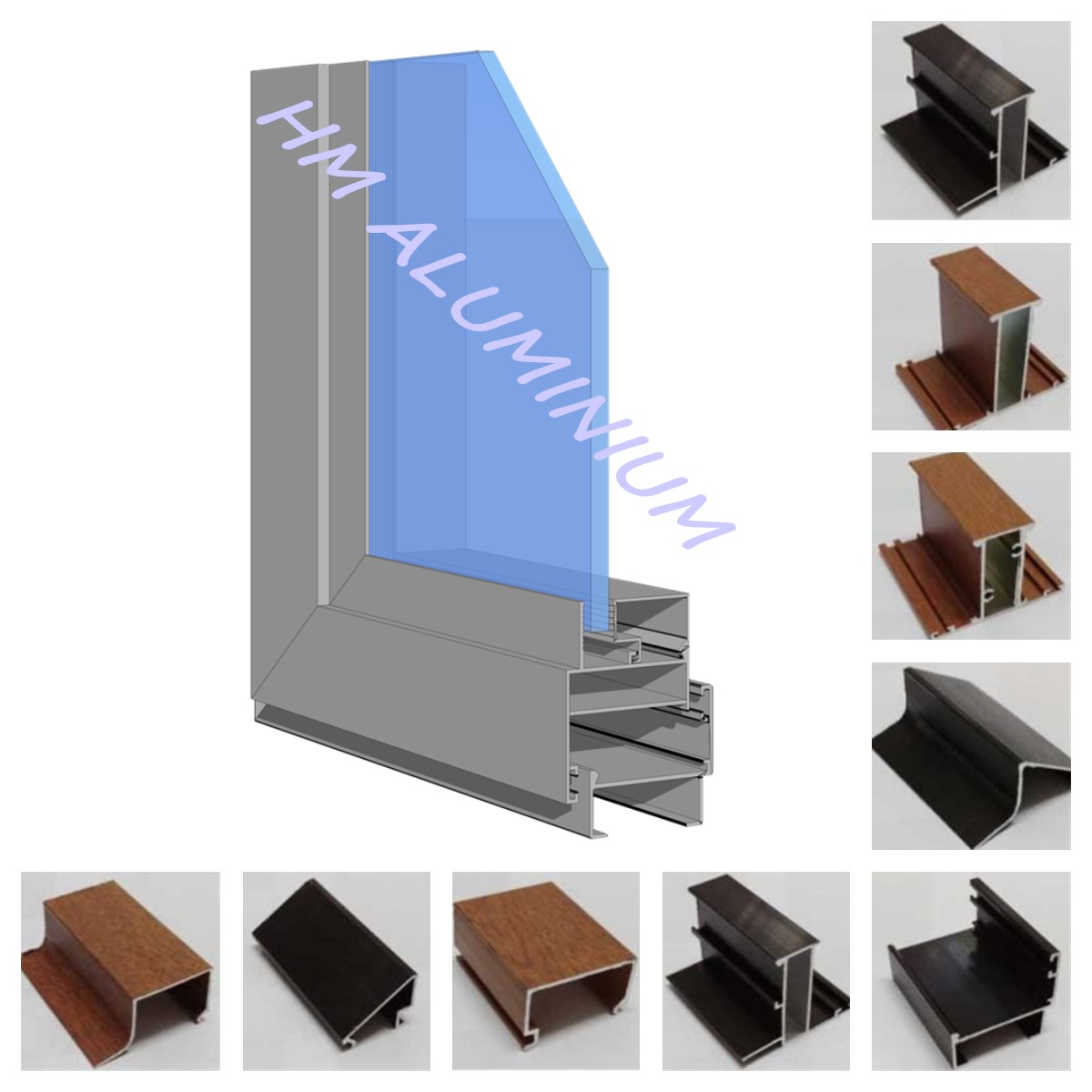 Perfiles de aluminio Serie Filipinas para puertas y ventanas