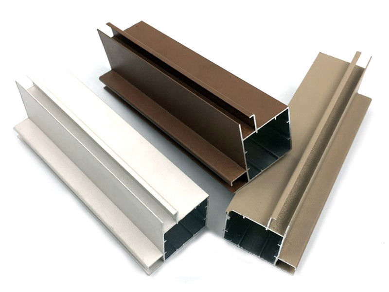 Extrusión de marco de aluminio con recubrimiento de oxidación anódica de champán, perfiles de ventana de aluminio